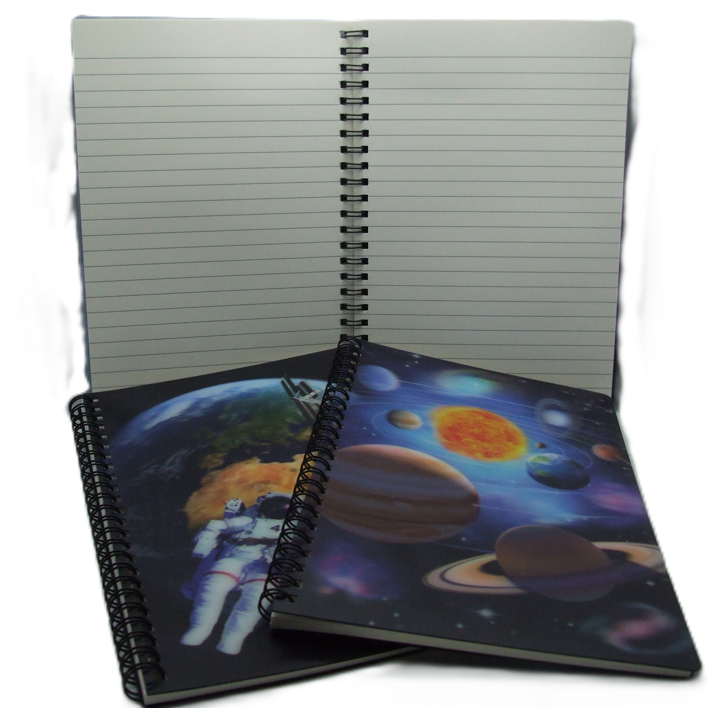3D Notizbuch Space Motive - Ringbuch | Liniert | A5