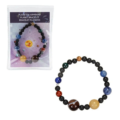 Armband "Planeten", 18,5cm, mit Beschreibungskarte in Pouch