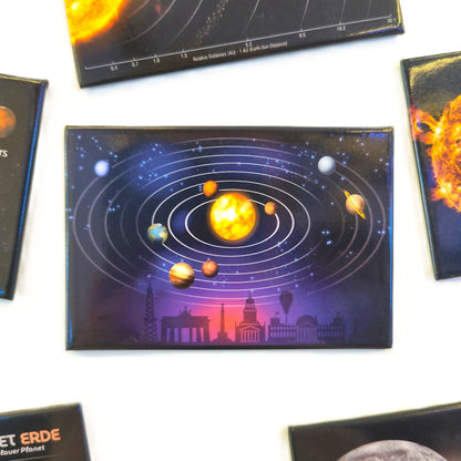Weltraum Magnete Set - 13-teiliges Sonnensystem Planeten Motivmagnet-Set für Kinder und Astronomiebegeisterte