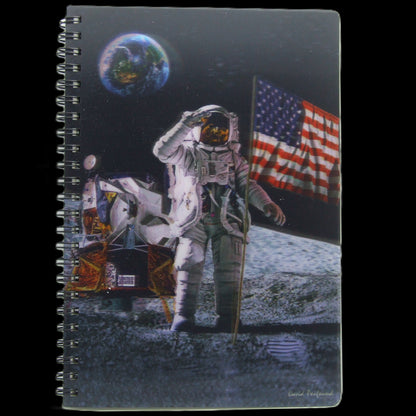 3D Notizbuch A6 | Liniertes Ringbuch im Space Design