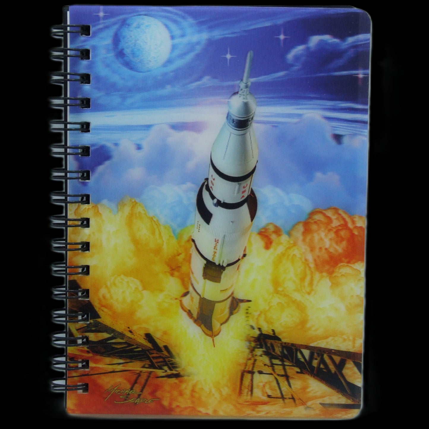 3D Notizbuch A6 | Liniertes Ringbuch im Space Design