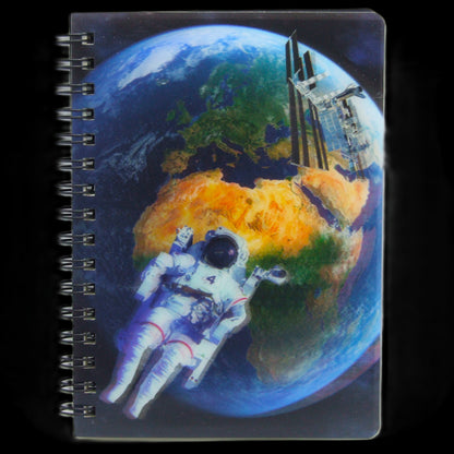 3D Notizbuch A6 | Liniertes Ringbuch im Space Design