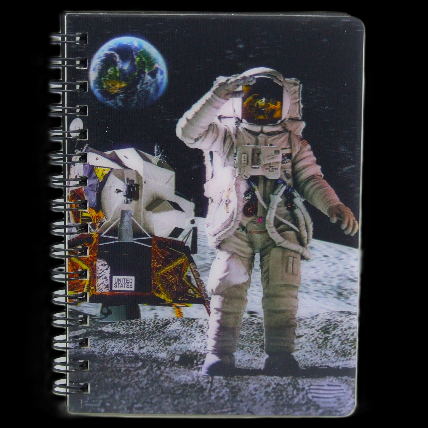 3D Notizbuch A6 | Liniertes Ringbuch im Space Design
