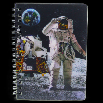 3D Notizbuch A6 | Liniertes Ringbuch im Space Design