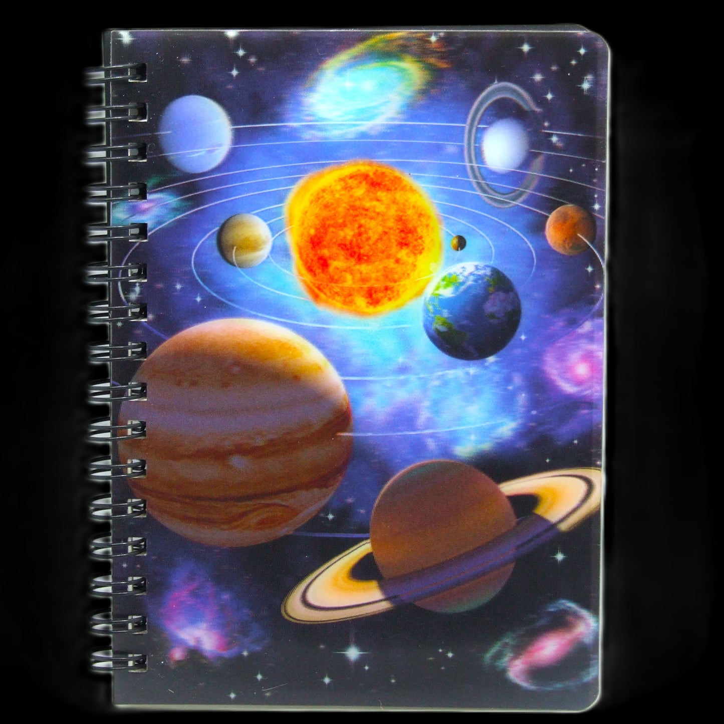 3D Notizbuch A6 | Liniertes Ringbuch im Space Design