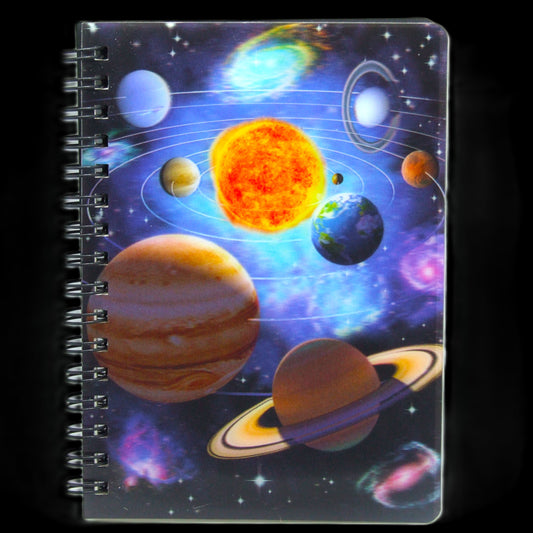 3D Notizbuch A6 | Liniertes Ringbuch im Space Design