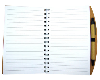 Notizbuch "I need more space" A5 | liniertes Notizbuch aus recyceltem Karton mit Kugelschreiber und integriertem Lineal