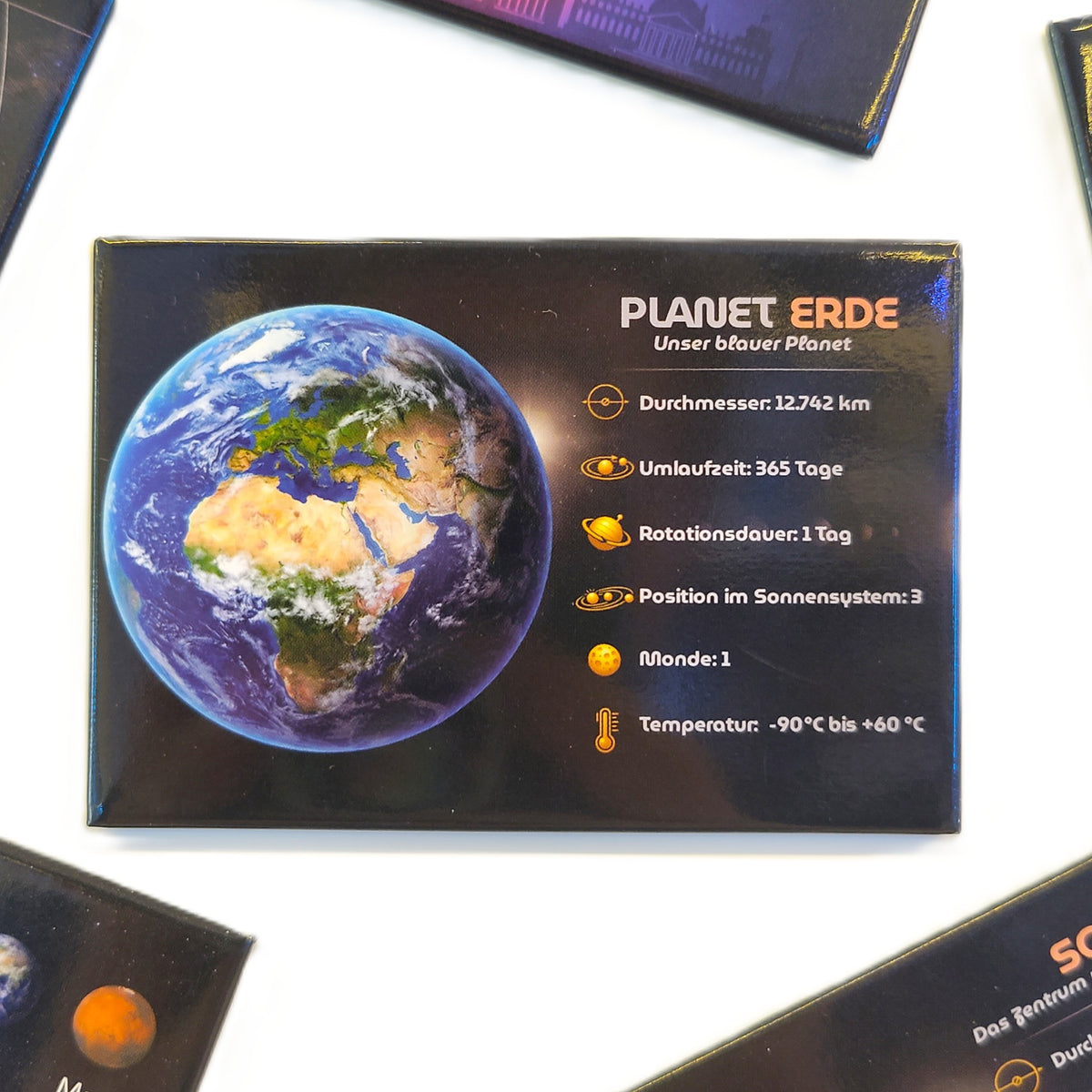 Weltraum Magnete Set - 13-teiliges Sonnensystem Planeten Motivmagnet-Set für Kinder und Astronomiebegeisterte