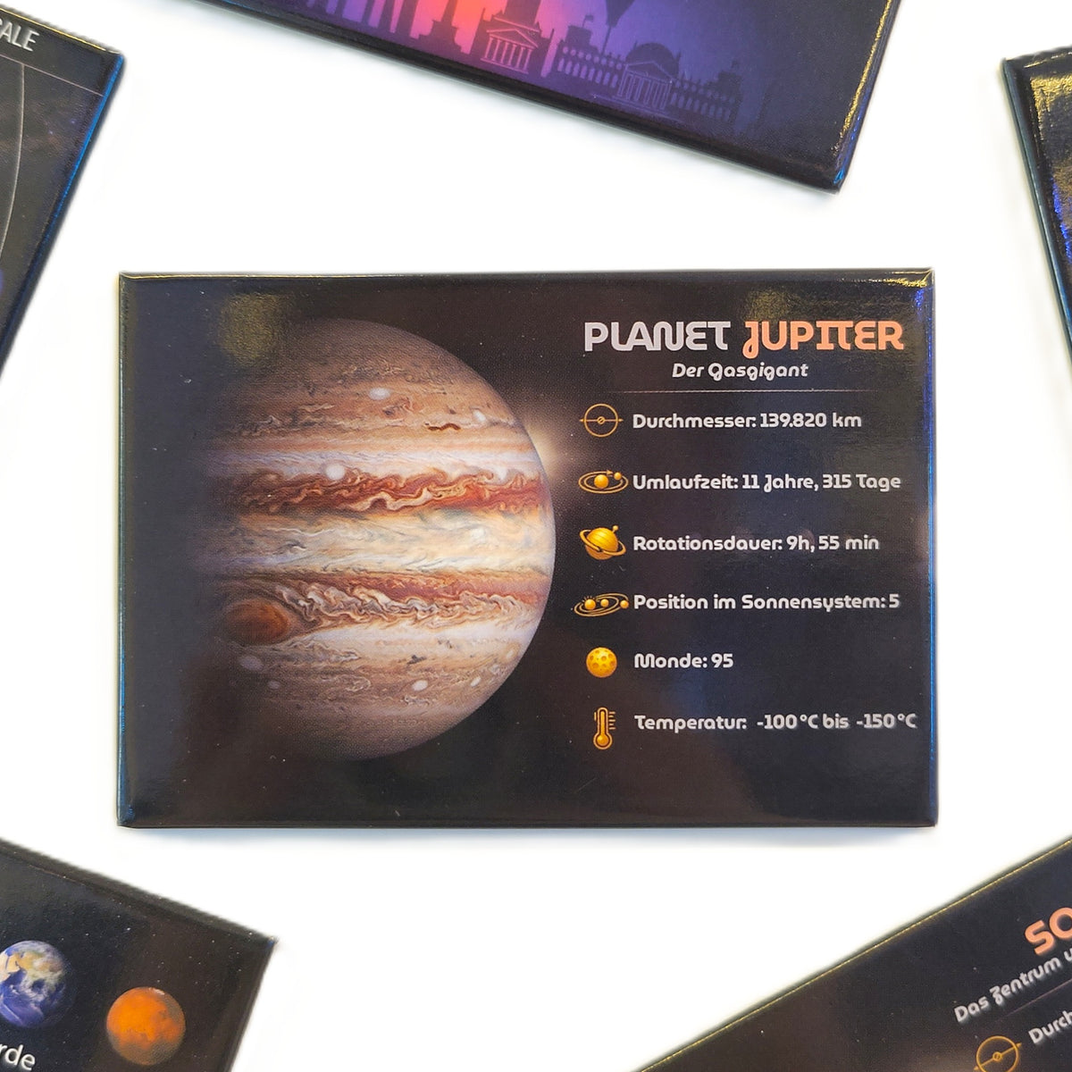 Weltraum Magnete Set - 13-teiliges Sonnensystem Planeten Motivmagnet-Set für Kinder und Astronomiebegeisterte