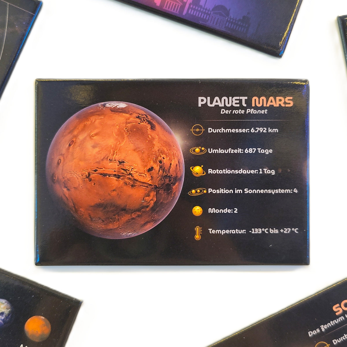 Weltraum Magnete Set - 13-teiliges Sonnensystem Planeten Motivmagnet-Set für Kinder und Astronomiebegeisterte