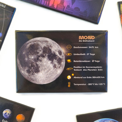 Weltraum Magnete Set - 13-teiliges Sonnensystem Planeten Motivmagnet-Set für Kinder und Astronomiebegeisterte