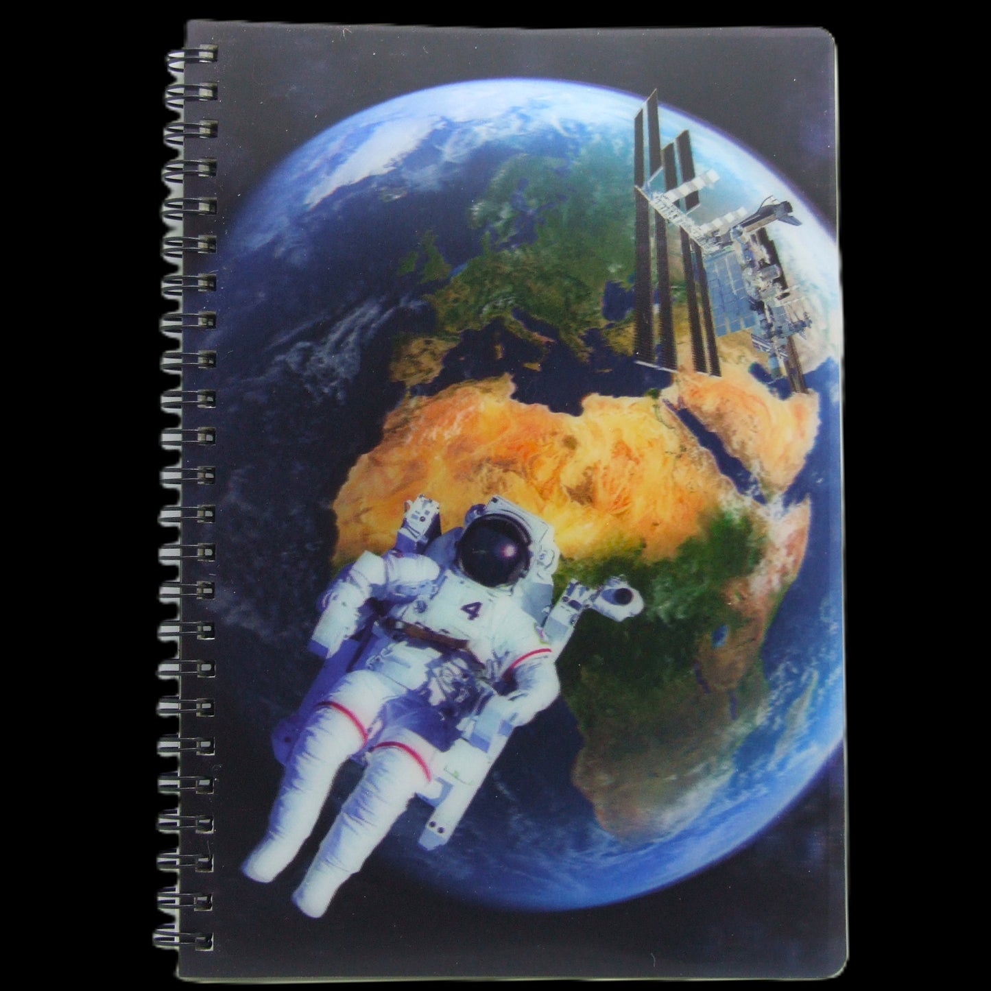 3D Notizbuch Space Motive - Ringbuch | Liniert | A5