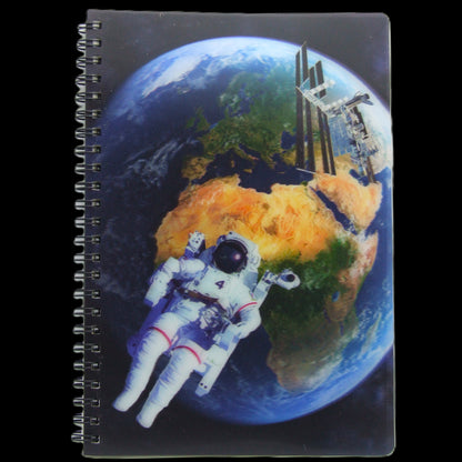 3D Notizbuch Space Motive - Ringbuch | Liniert | A5