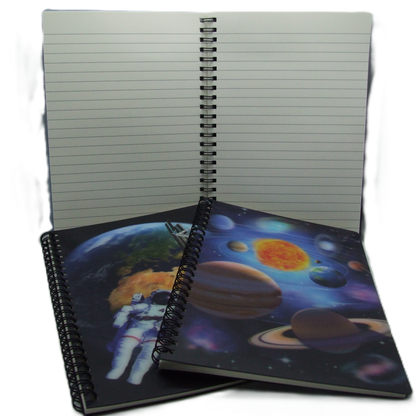 3D Notizbuch Space Motive - Ringbuch | Liniert | A5