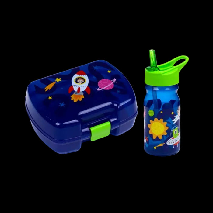 Space Cadets Weltraum Astronaut Brotbox & Trinkflasche im Set