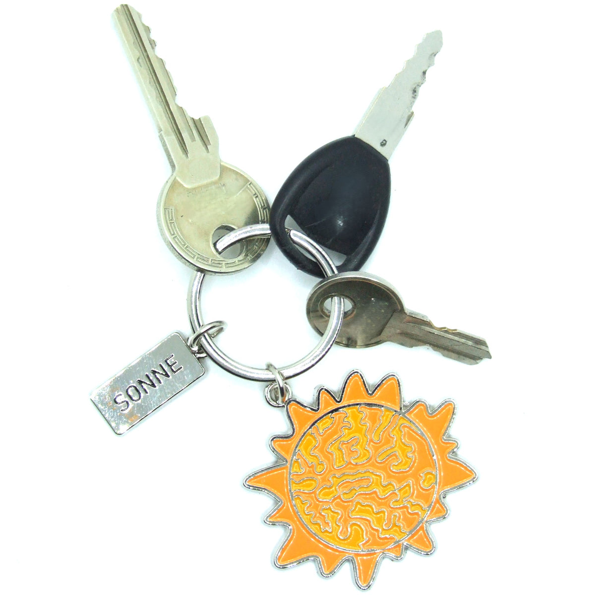 Metallschlüsselanhänger Sonne