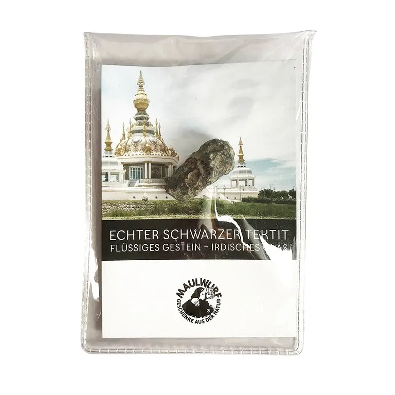 Tektit mit Beileger in Pouch