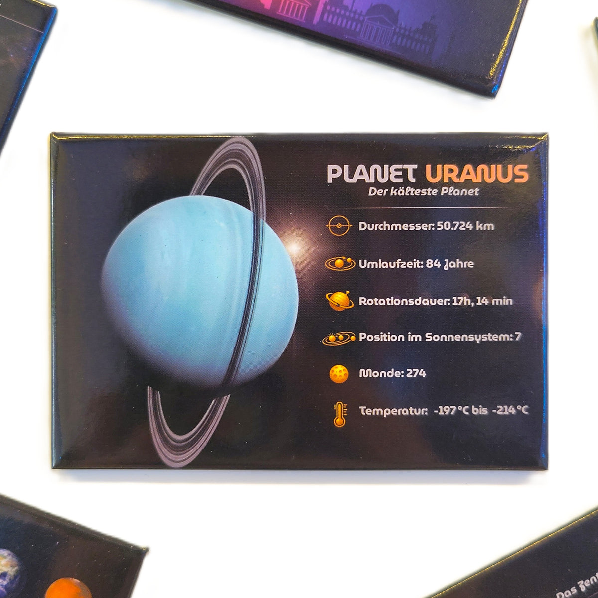 Weltraum Magnete Set - 13-teiliges Sonnensystem Planeten Motivmagnet-Set für Kinder und Astronomiebegeisterte