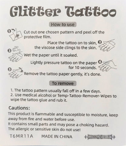 Glitzer Tattoo Set